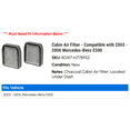 thumbnail image 2 of Cabin Air Filter - Compatible with 2003 - 2006 Mercedes-Benz E500 2004 2005, 2 of 2