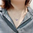 thumbnail image 2 of Love Purple Heart Crystal Pendant Necklace Sterling Silver Mothers Day Gifts for Mom Grandma Friends, 2 of 6