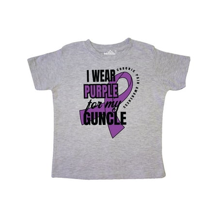 

Inktastic Chronic Pain I Wear Purple For My Guncle Gift Toddler Boy or Toddler Girl T-Shirt