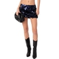 thumbnail image 3 of Faithtur Women Wrapped Half Dress, Sequined Summer Spring Fall Dance Street Club Party Short Skirt, 3 of 6