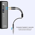 thumbnail image 3 of Cable adaptador de auriculares de computadora de escritorio Cateissary latón HiFi 3,5mm trenzado plateado, 3 of 6