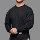 thumbnail image 2 of Camiseta de manga larga para hombre, de color liso, para entrenamiento de baloncesto, holgada, para correr y hacer deporte, 2 of 5