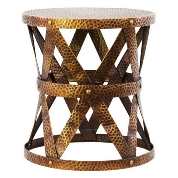 Urban Trends Collection: Metal Stool Table, Coated Finish, Gray