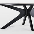 thumbnail image 4 of STARY Office Coffee Table, 47" Wood Coffee Tabletop with Wood Frame,Oval Coffee Table for Living Room,Bedroom,47 Inch,Black Tabletop and Frame, 4 of 7