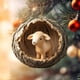 thumbnail image 4 of Adornos para árbol de Navidad - Decoración acrílica colgante de 3,15 pulgadas con estampado de animales • Regalo navideño para familia y compañeros • Set de 1, 4 of 8