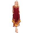 thumbnail image 5 of Sakkas Sundari Caftan Tank Dress / Cover Up - Chocolate / Gold - One Size, 5 of 5