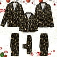 thumbnail image 2 of Jkety Family Christmas Pajamas Matching Sets Satin Long Sleeve Holiday Casual Lounge Soft Xmas Silk Pjs Two Piece Sets, 2 of 7