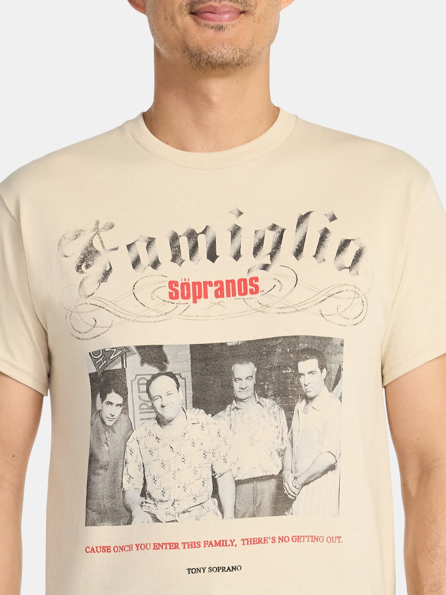 Sopranos Men's and Big Men's Graphic Tee with Short Sleeves, Sizes S-3XL