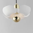 thumbnail image 3 of 11391WTSBR-Maxim Lighting-Poppy - 4W 1 LED Pendant-6 Inches Tall and 11.75 Inches Wide-White/Satin Brass Finish    -Traditional Installation, 3 of 5