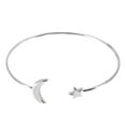 thumbnail image 2 of Pulsera Abierta Jadeshay Pulsera de Mujer de Cobre con Decoración de Luna y Estrella Tamaño 6 * 5,5 cm, 2 of 8