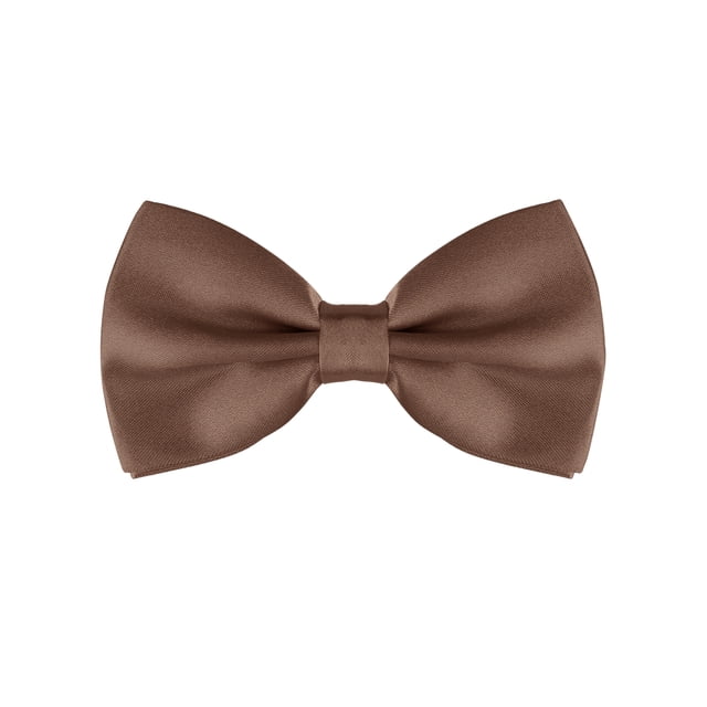 INSPIRE CHIC Accessoires de Nœud Papillon pour Hommes Sangle Ajustable Formel Uni Smoking Pré-Noué Café