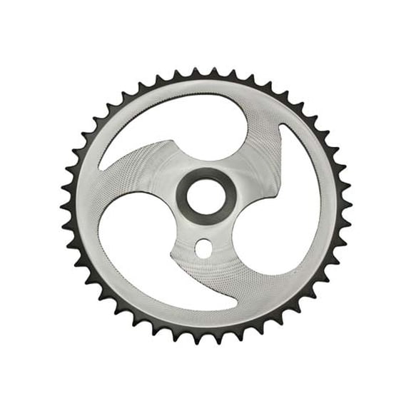 Sprocket Zt7a-d 44t 1/2 X 1/8 Chrome/Black. for bicycles, bikes, for lowriders, beach cruiser, strech bikes, limos,