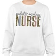 thumbnail image 2 of Pediatric Oncology Nurse Leopard Print Sweatshirt Unisex Large White, 2 of 5