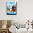 thumbnail image 4 of Funny Horse in Pink Cowboy Hat Wall Art Western Farm Animal Canvas Poster Whimsical Country Oil Painting for Kids Room Kitchen Ranch or Barn Decor, 4 of 6