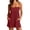 #H-Wine, variant on ZHYou Women's Rompers with Pockets Spaghetti Strap Casual Summer One Piece Athletic Lounge Jumpsuits,Wine,Size S