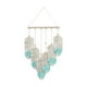 thumbnail image 4 of Tapiz colgante de pared, borlas boho colgantes de pared, decoración moderna y bohemia, decoración boho, decoración de pared de tapiz tejido para el te azul claro Macarena tapiz tejido, 4 of 7