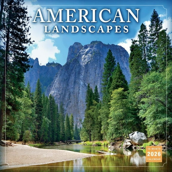 Sellers Publishing, American Landscape 2026 Wall Calendar, 12'' X 12'', 16-Month Calendar with Stapled Binding
