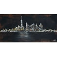 thumbnail image 2 of Jenner, Roya 24x14 White Modern Wood Framed Museum Art Print Titled - Abstract NYC Skyline, 2 of 4