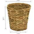 thumbnail image 2 of Wicker Waste Basket, Woven Leaf Basket with Wire Frame, Trash Bin or Storage Basket for Bedroom, Bathroom, Office and More, 2 of 5