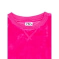 thumbnail image 2 of Athletic Works Girl's Plush Velour Sweatshirt, Sizes 4-18, 2 of 3