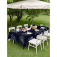 thumbnail image 3 of Outdoor Tablecloth with Umbrella Hole and Zipper, Coral Coastal Rectangle Table Cloth 54x80 Inch Waterproof Tablecloth, Watercolor Beach Nautical Shells Starfish Picnic Table Cover for Patio Camping, 3 of 7