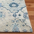 thumbnail image 3 of SAFAVIEH Glamour Charmaine Floral Wool Runner Rug, Beige/Blue, 2'3" x 10', 3 of 10