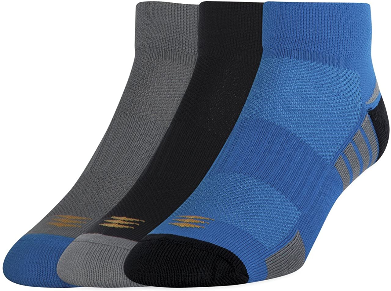 PowerSox mens Mens 3pack Powerlites Low Cut Socks With Moisture Control