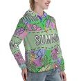 thumbnail image 6 of Wukai Summer Print Womens Hoodies Fleece Sweatshirts Long Sleeve Sweaters Pullover Fall Outfits Winter Clothes-X-Large, 6 of 7