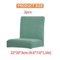 thumbnail image 5 of Funda protectora sólida para silla de comedor Funda protectora Universal para muebles de oficina Protector exterior Funda giratoria Suministros para el hogar Verde militar 2 paquetes Eigraketly HA012490-04, 5 of 5