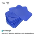 thumbnail image 2 of Uxcell Blank Waterproof Eyelet Hole Plastic Tags for Product Identification Tags,2.5x4cm/0.98x1.57" Blue 100 Pack, 2 of 6