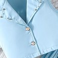 thumbnail image 4 of KyCheLot Little Girls Outfit Summer Casual V Neck Sleeveless Crop Vest Flowy Pleated Midi Skirts Set for 2-8 Years, 4 of 6