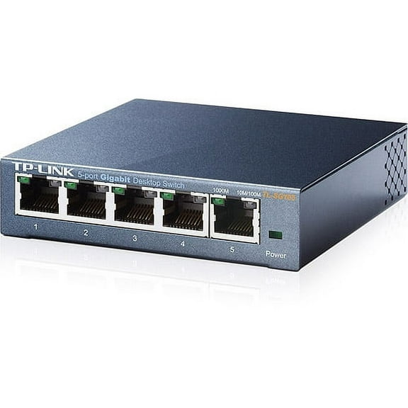 TP-Link TL-SG105 | 5-Port 10/100/1000Mbps Desktop Switch | Plug and Play, No Configuration