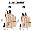 thumbnail image 2 of FORMRS Mini Backpack Purse for Women Quilted Travel Daypack Casual Shoulder Bag, Pink and Yellow Striped Pattern, 2 of 7