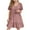 AA-Pink, variant on lcziwo Sundresses for Girls 2025 Short Sleeve Elegant Mini Dress Summer Casual V Neck Pleated Flowy Beach Dresses Black Ofertas de Hoy en Liquidación