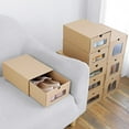 thumbnail image 3 of Drawer Shoe Box Thick Kraft Paper Shoe Box Sport Shoes Box for Men Women Transparent Shoe Storage Box, 3 of 5