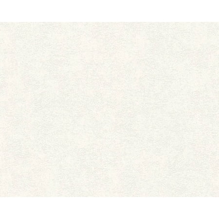 Concord Wallcoverings Textured Wallpaper Plain Featuring Solid Wall, White Silver, 21 In x 33 Ft (56 sq. ft), 360814