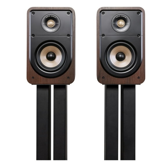 Polk Audio Signature Elite ES15 Compact Bookshelf Speakers - Pair (Walnut)