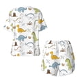 thumbnail image 6 of Rocae Dinosaur for Two Piece Sleepwear Pajamas Sets for Women Soft Short-Sleeved Pjs with Lounge Shorts 4X-Large, 6 of 9