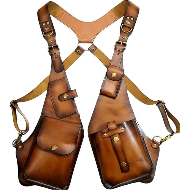 Sac Rétro pour Cheveux pour Homme, Housse d'Homme pour Homme, Multicolore, Anti-Rouge, en Cuir Synthétique, ajustable, Durable, pour Fêtes en Plein Air, Usage Quotidien, Coupe Ample
