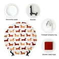 thumbnail image 4 of Balery Dachshund Walking Print Bone China Decorative Plate Ceramic Dinner Plates Art Crafts with Display Stand-10in, 4 of 6