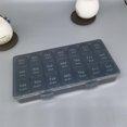 thumbnail image 1 of Caja de medicamentos grande de 21 rejillas, 28 rejillas y 7 colores, para una semana, para la mañana, el mediodía y la noche, almacenamiento portátil Caja de salud, 1 of 6