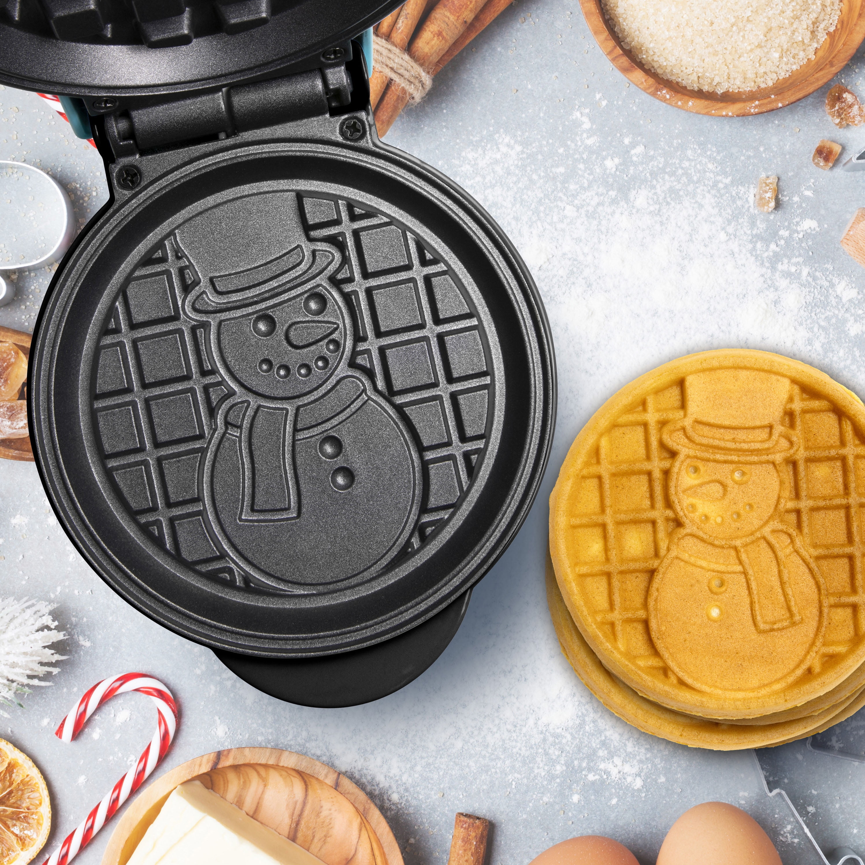 Simple Waffle Snowman Craft