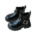 thumbnail image 4 of Zshosam Boys Boots Girls Cowgirl Boots Unisex-Child Mid Calf Toddler Cowboy Boots Little Kids Western Boots Round Toe All Seasons Shoes Size 2,(Black Big Kids 2), 4 of 7