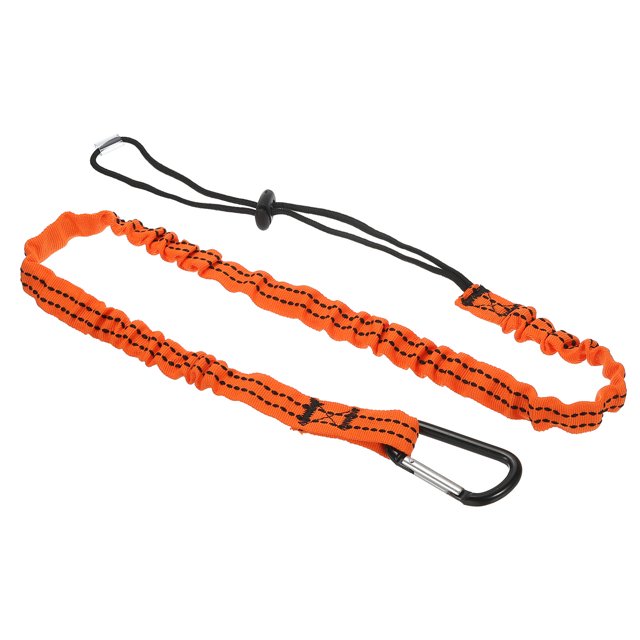 Unique Bargains Tool Lanyard with D Hook, 43 Inch Safety Tool Leash 0.8' Width, Orange