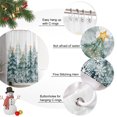 thumbnail image 2 of Small Stall Shower Curtain 36x72 Inch Narrow Half Size Green Christmas Tree Bath Curtains Bathroom Decor, Xmas Yellow Star Snowflake Forest Waterproof Fabric Shower Curtain Set with Hooks 36 Inch, 2 of 8