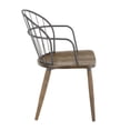 thumbnail image 4 of The Gray Barn  Ellul Dining Chair with Arms (Set of 2) Dark Walnut Wood/Black Metal, 4 of 5