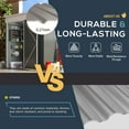 thumbnail image 3 of YODOLLA 5 x 3 ft. Outdoor Metal Steel Storage Shed with Sliding Roof & Lockable Door for Backyard, Garden,Dark Grey, 3 of 7