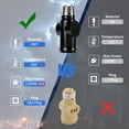 thumbnail image 4 of SHUWND 2 PACKS E26 Light Socket to Plug Adapter, Heat-Resistant 2/3 Prong Light Socket Outlet Light Socket Adapter for Garage Porch, Black, 4 of 6