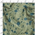thumbnail image 2 of Soimoi Minky Green Fabric By the Yard - 56 Inch Wide -Floral & Leaf Floral Pattern Fabric - Botanical and Elegant Designs for Various Uses Printed Fabric, 2 of 6