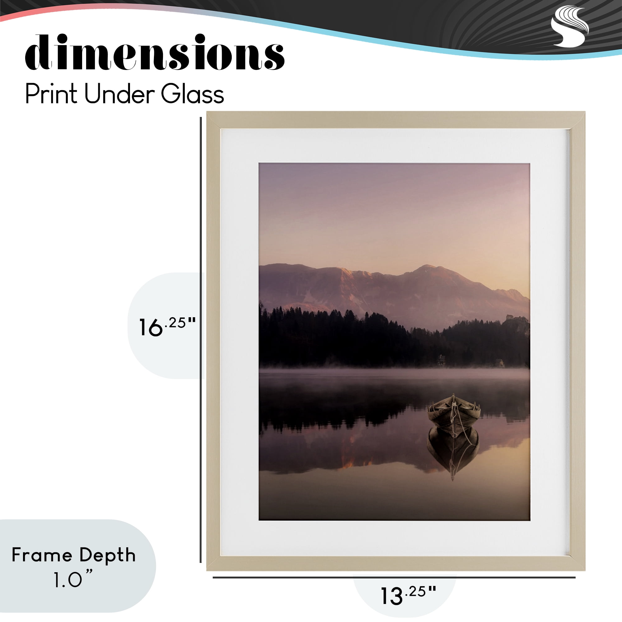 Stupell Industries Tranquil Lake Sunsets Birch Framed Print Under Glass, design by Marcus Prime